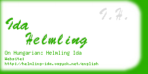 ida helmling business card